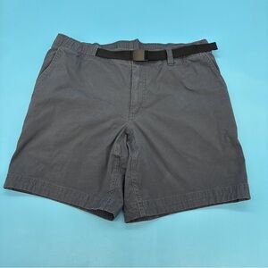 Duluth Trading Co Gray Flat Front Shorts Size Large
